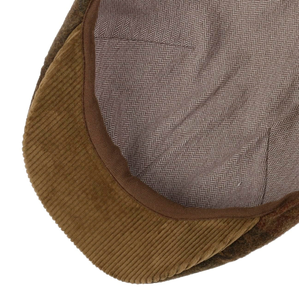 Stetson Texas Edgemont Flat Cap leather applique accent elevates style