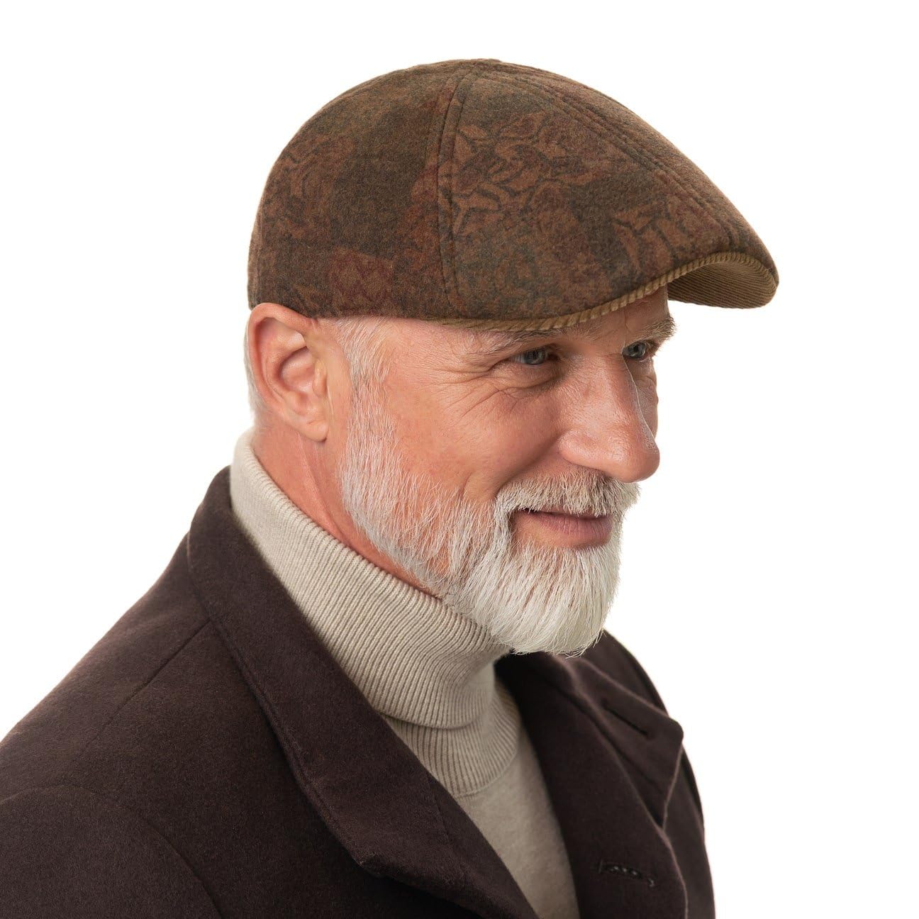 Stetson Texas Edgemont Flat Cap wool-cashmere blend close-up shows texture
