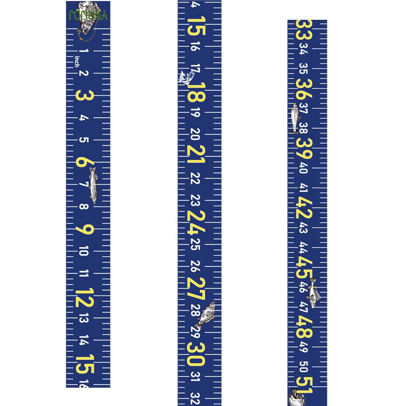 Three-pack of fish measuring tape stickers