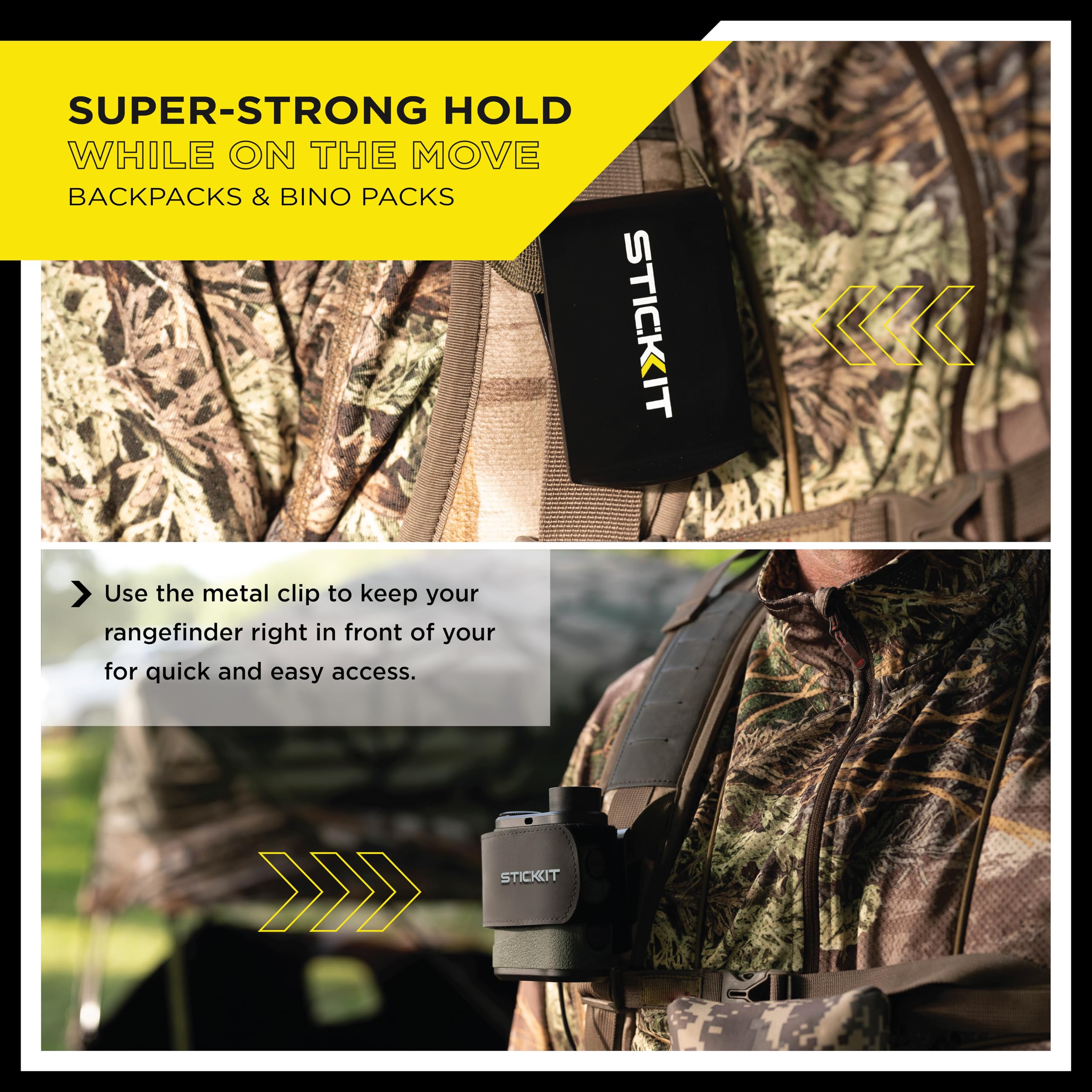STICKIT on a tree stand clip offers silent, reliable hold.