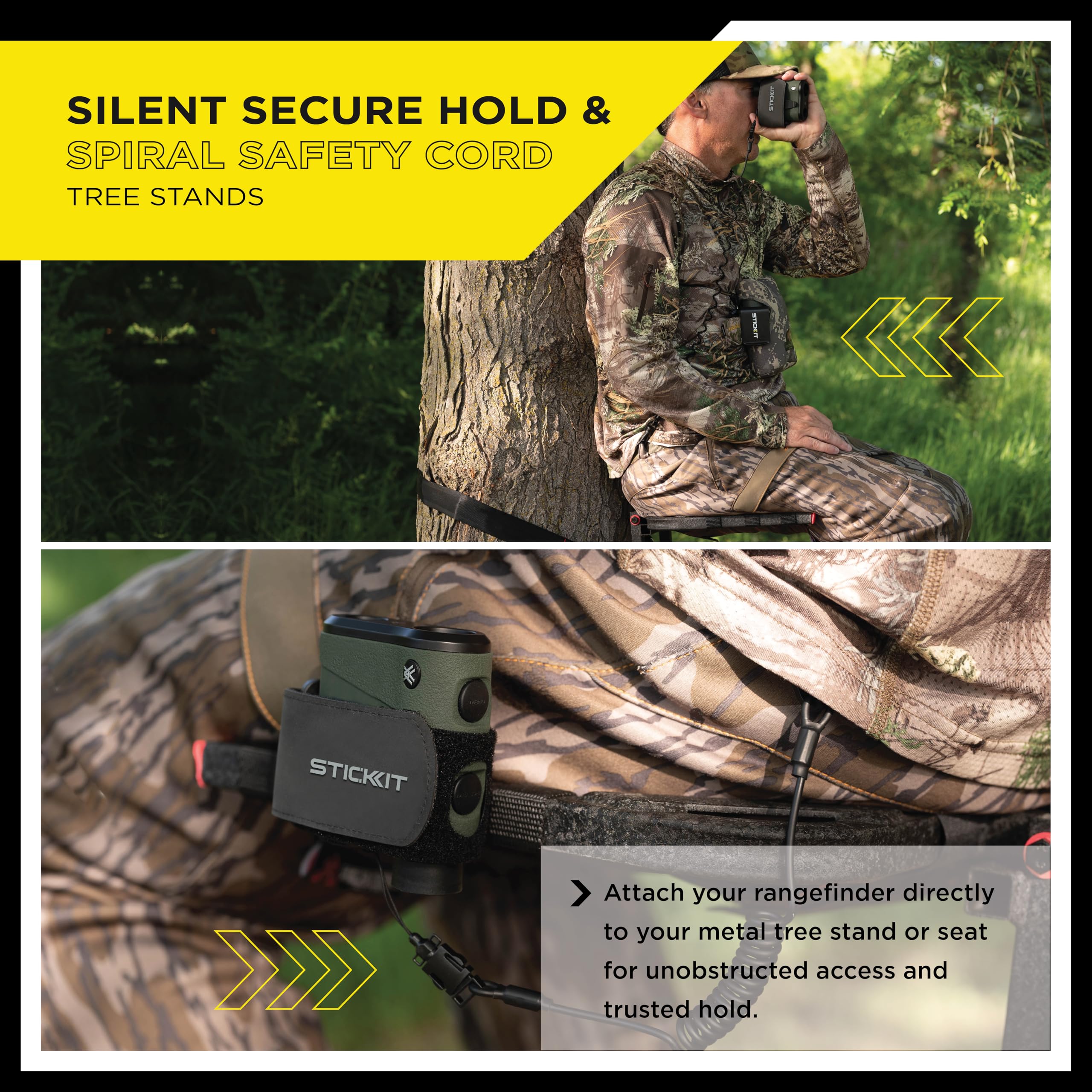 STICKIT weatherproof silicone strap endures outdoor conditions for year-round use.