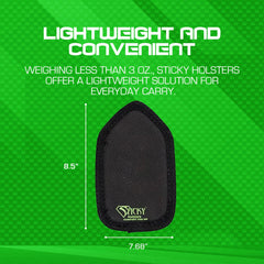 Sticky Holsters Comfort Pads attached to a Kydex holster