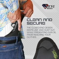 Inside waistband and pocket carry configuration for the SM-5 holster.