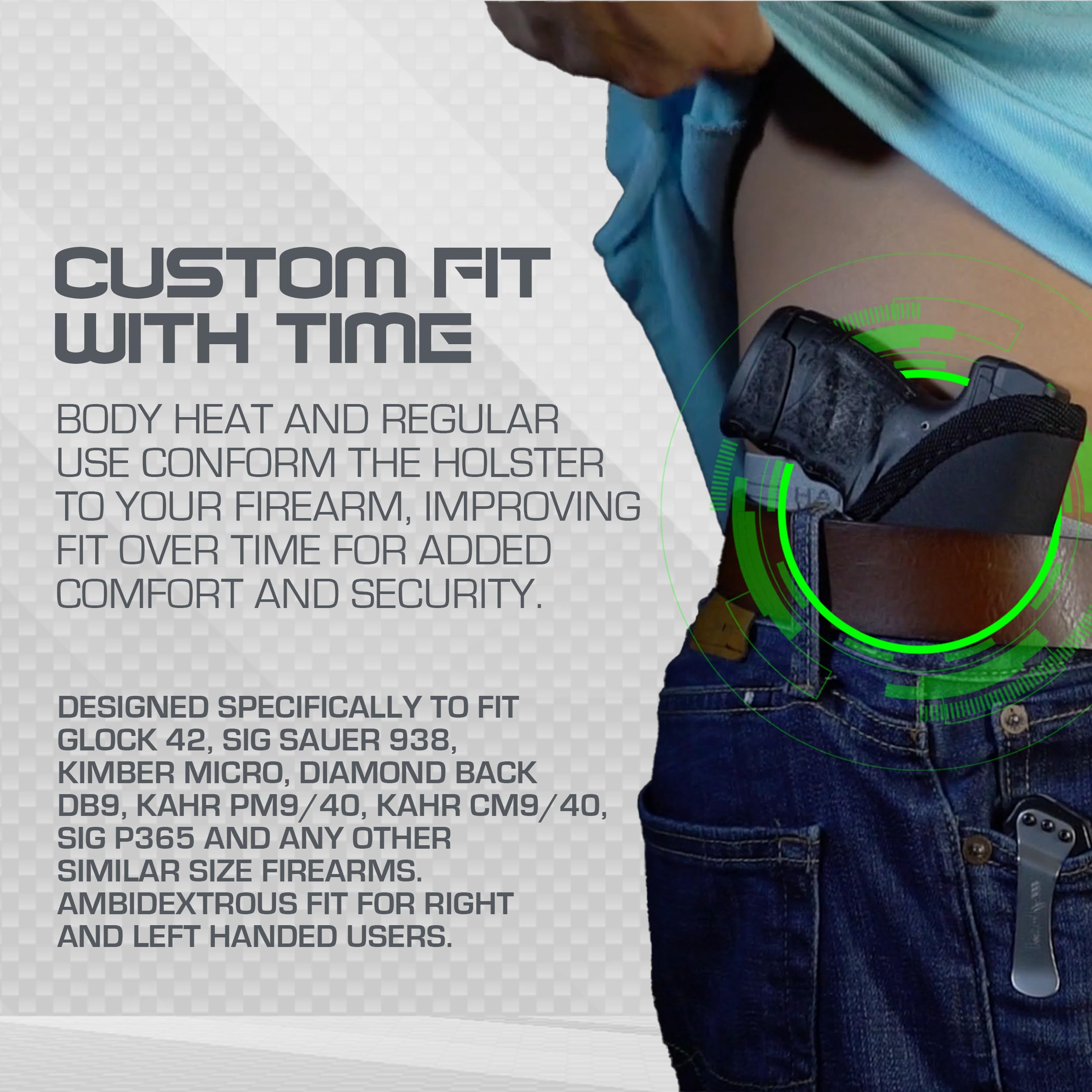 Suitable for men and women with ambidextrous access