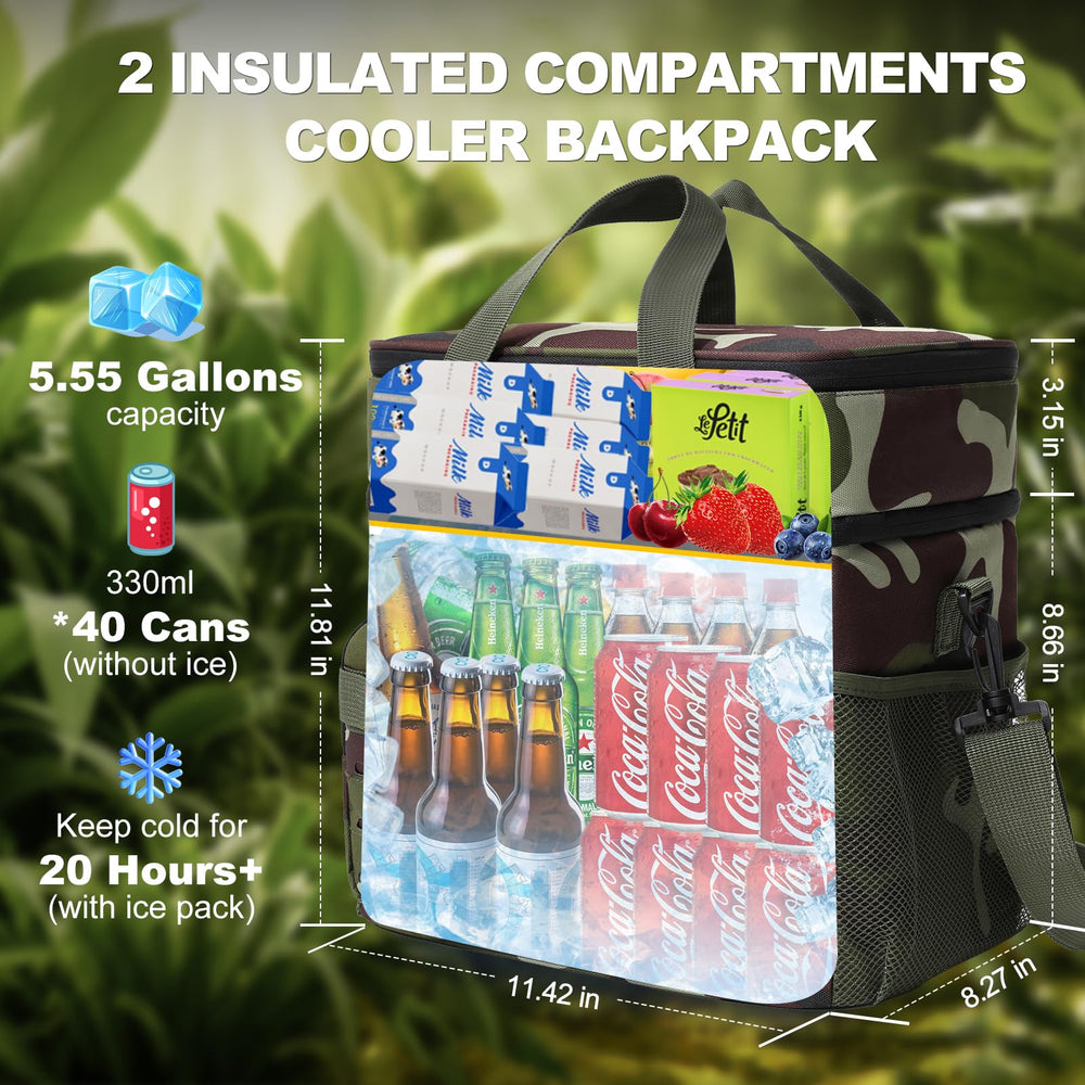 Stillithou backpack cooler open-top shows large interior for up to 36 cans.