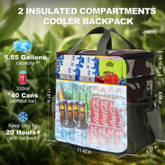 Stillithou backpack cooler open-top shows large interior for up to 36 cans.