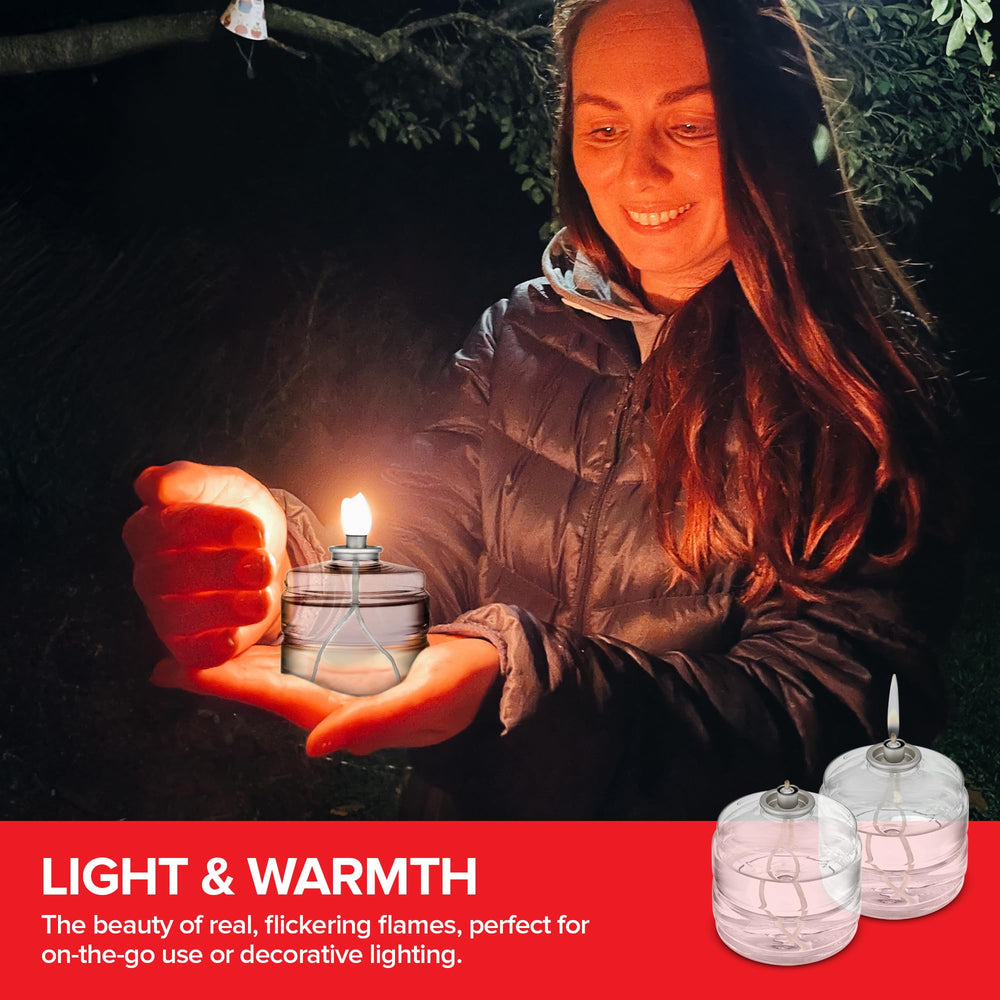 Stock Your Home crystal-clear container doubles as ambient decor lighting