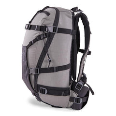 Stone Glacier Avail 2200 foliage bag shows external compression panel for quick storage.