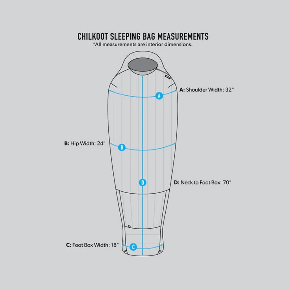 Stone Glacier Chilkoot 0 sleeping bag zipper and insulation for smooth closure and consistent warmth