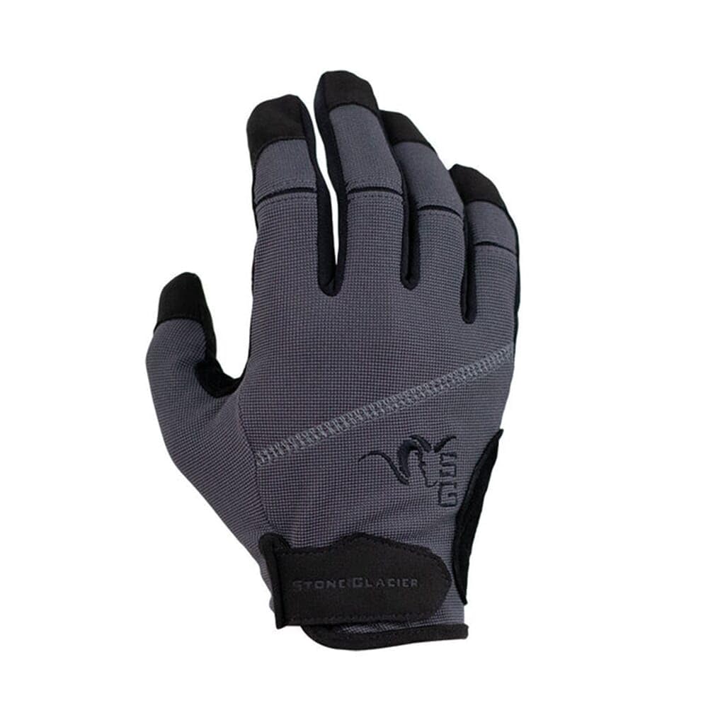Stone Glacier Mirka Shooting Glove back view in graphite grey for dexterity and touch.