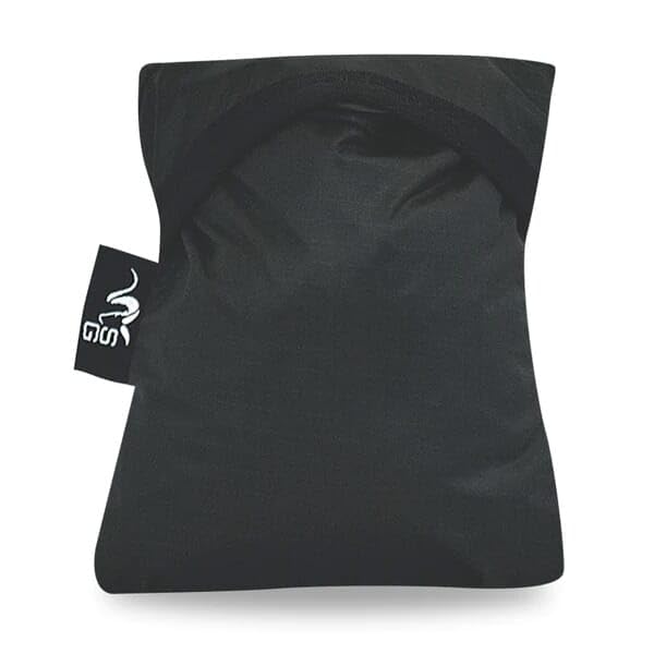 Stone Glacier Rain Cover Foliage Medium demonstrates bottom shock cord attachments for secure fit.