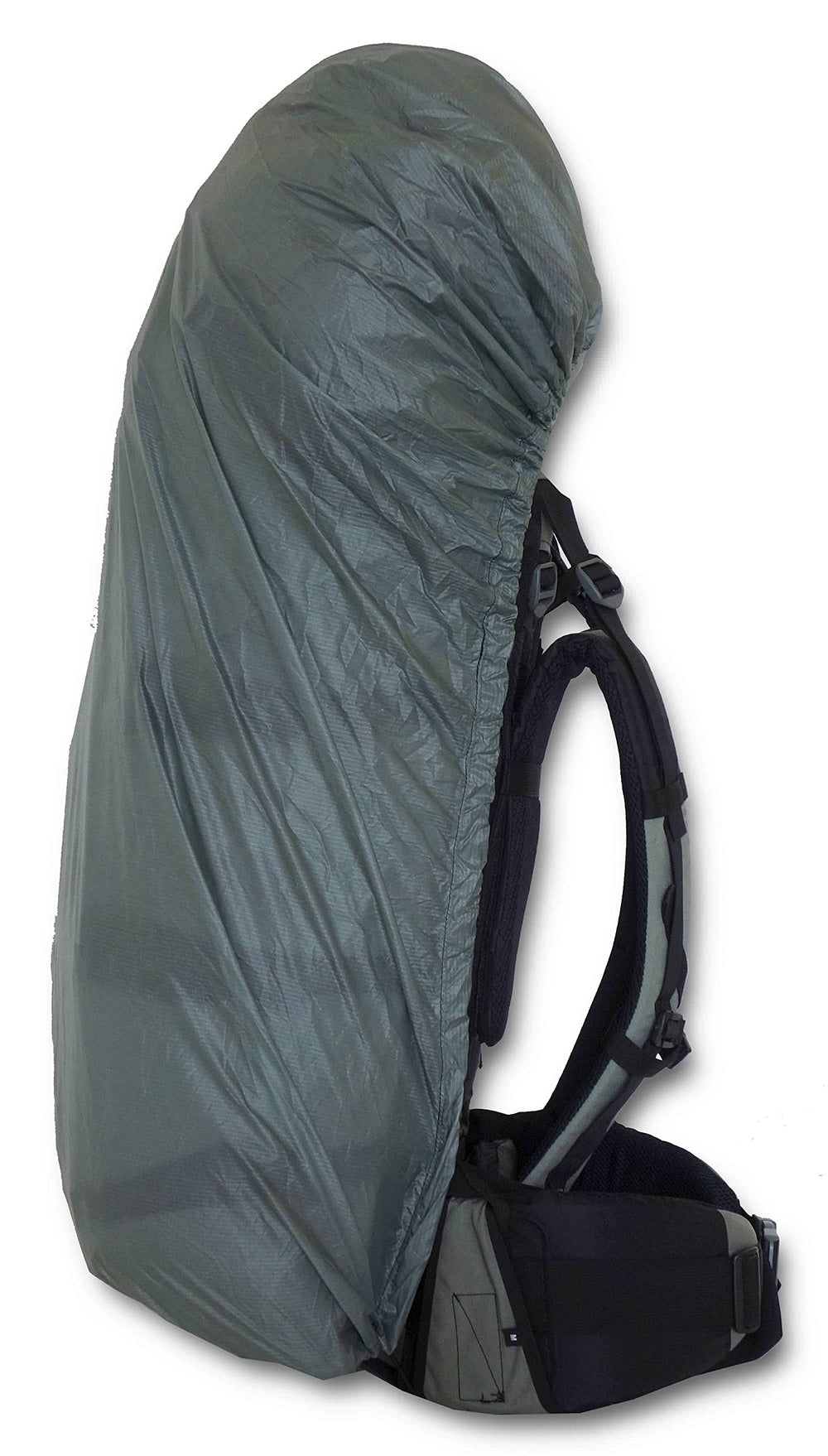 Stone Glacier Rain Cover Foliage Medium shows waterproof material shielding gear.