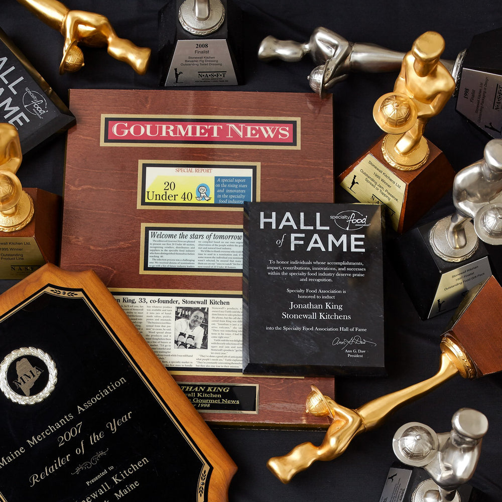 Stonewall Kitchen Holiday Jam 4oz brunch-table display invites sharing at gatherings.