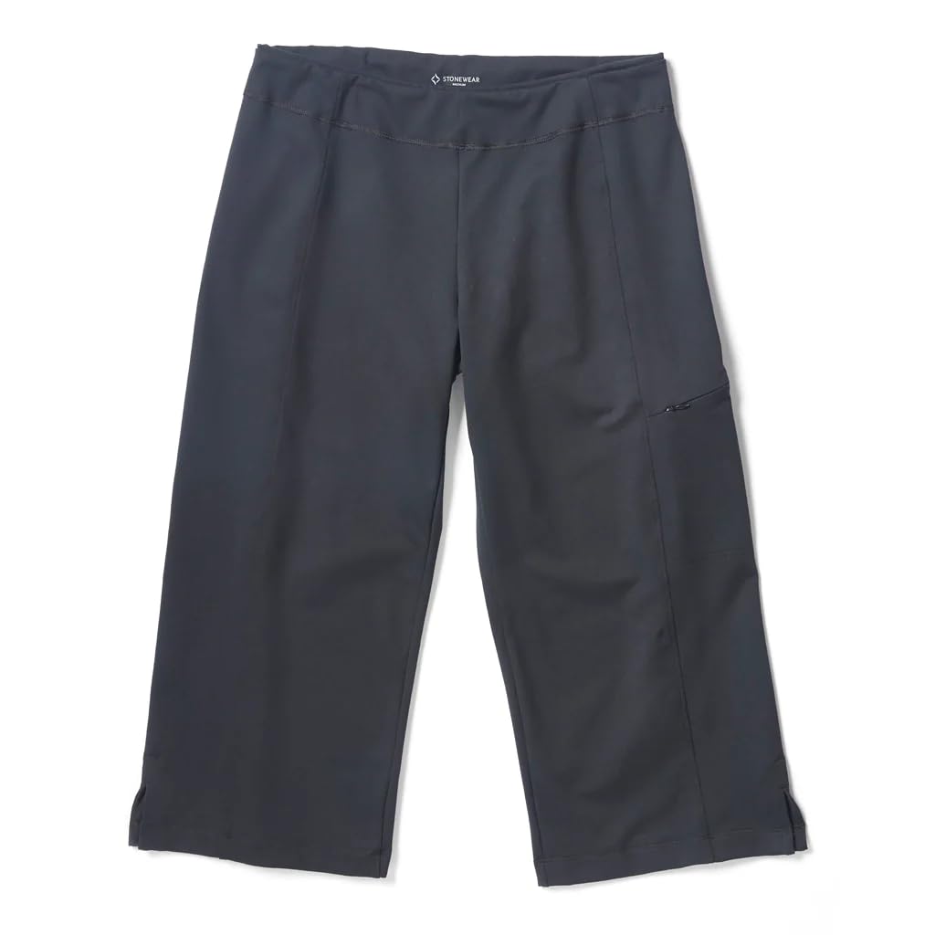 Stonewear Rockin Capris in black with precise stretch for comfort.