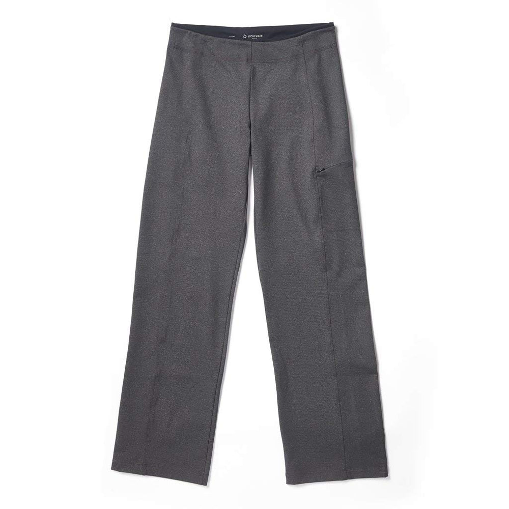Stonewear Rockin Pant full view in Heather Gray showing relaxed, elegant fit for daily wear.
