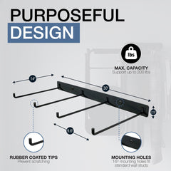 StoreYourBoard heavy-duty steel construction close-up showing durability and load support.
