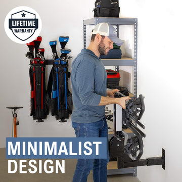 StoreYourBoard hitch wall mount shows rugged industrial steel build.
