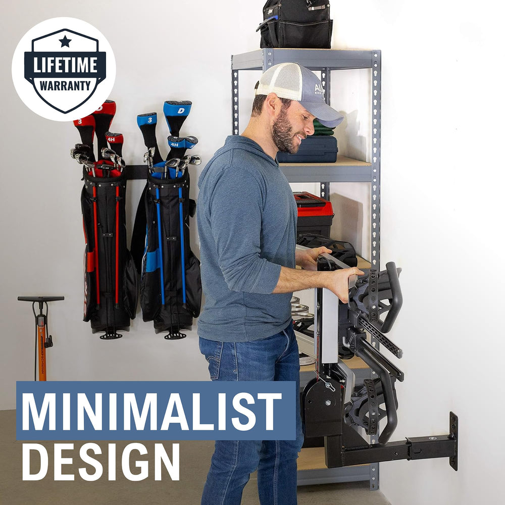 StoreYourBoard hitch wall mount shows rugged industrial steel build.