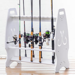StoreYourBoard Marlin Fishing Pole Rack – 24-rod capacity display