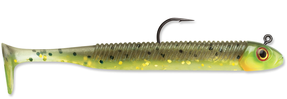 Storm 360GT Searchbait Minnow in Hot Olive, 3.5-inch lure for enticing strikes.
