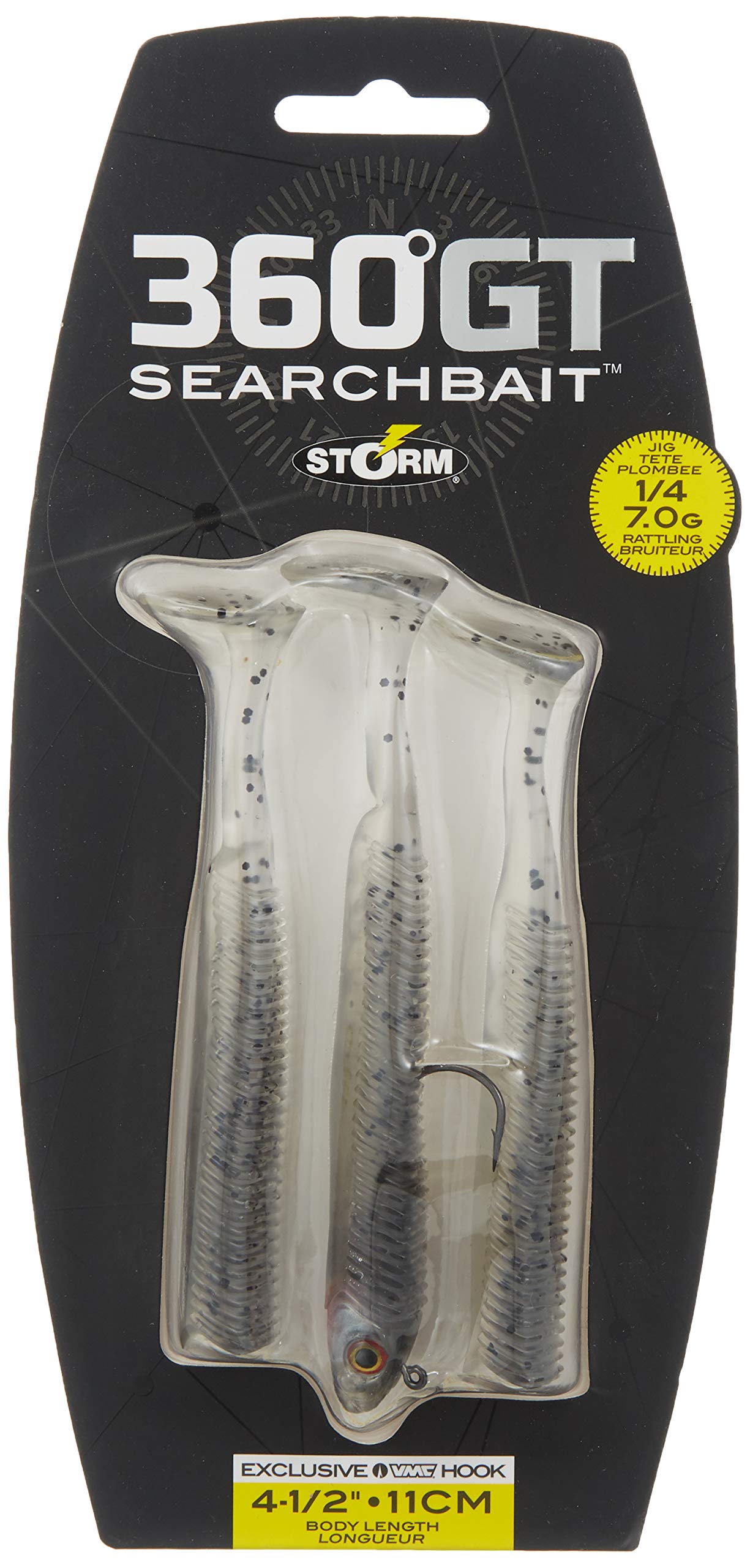 Storm 360GT Smokin' Ghost minnow front view with lifelike action for anglers