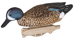 Storm Front 2 floating teal decoys on water in Blue-Winged posture