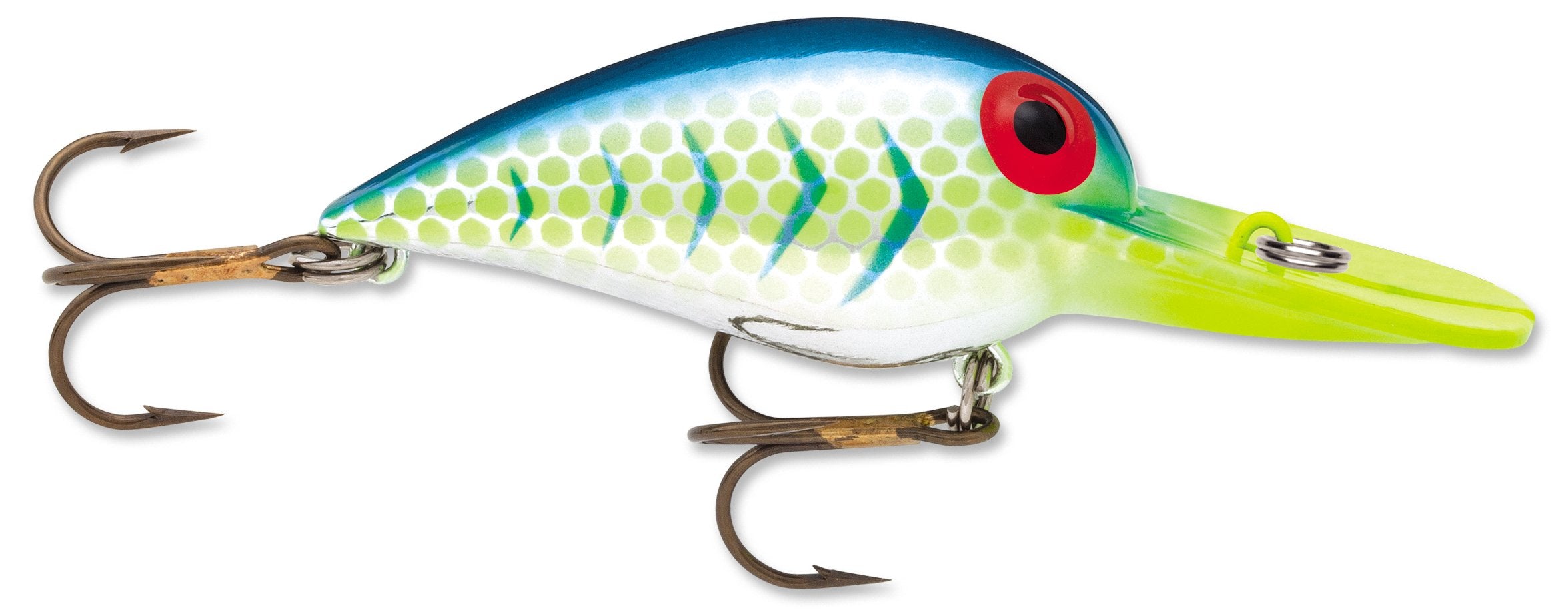 Storm Orig Wig Wart 7 lure in Blazing Blue UV with versatile side-to-side action for multi-species fishing