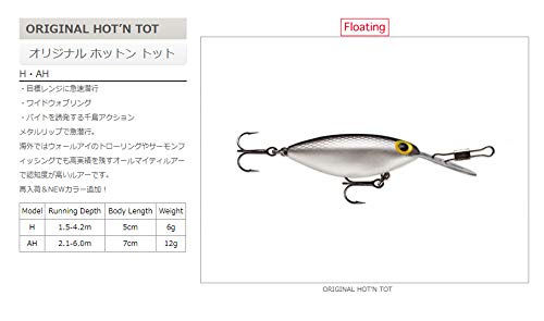 Storm Original Hot N Tot 05 fluorescent red back increases visibility and attracts strikes.