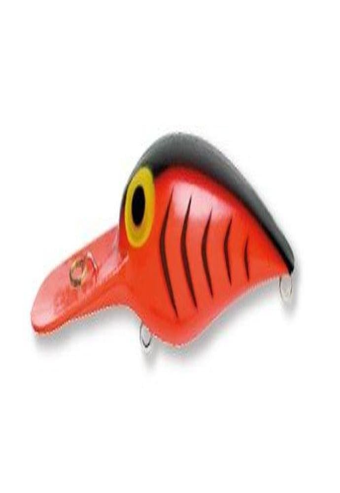 Storm Original Wiggle Wart 05 lure in fluorescent red and black delivering lifelike side-to-side action.