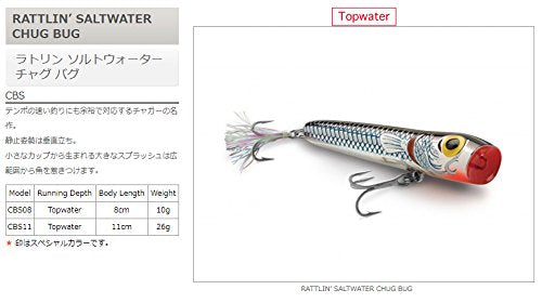 Storm Rattlin-Feet saltwater chug bug side profile shows sleek body and lip