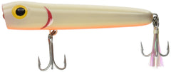 Storm Saltwater Chug Bug 11 Bone front view, topwater lure for surface strikes.
