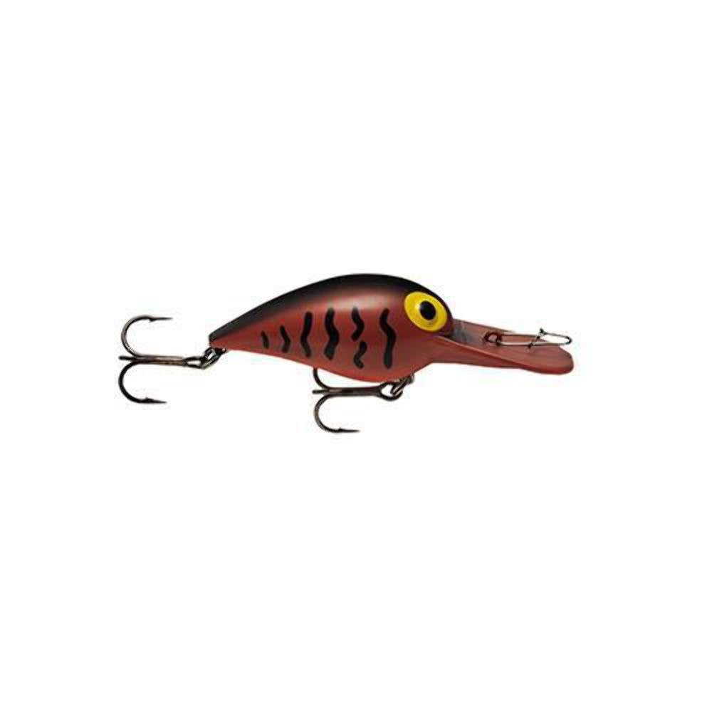 Storm Wiggle Wart 05 Brown Crawdad 2in lure with classic rattle for multi-species fishing.
