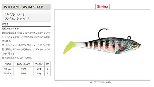 Storm WildEye Swim Shad 03 Pearl eye detail highlights realistic stare for attractant effect