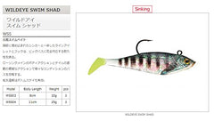 Storm WildEye Swim Shad 03 Pearl eye detail highlights realistic stare for attractant effect