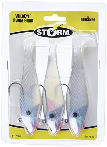 MICHELIN Storm WildEye Swim Shad 06 Pearl head detail highlights internal lead for stable casting