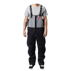 STORMR Strykr bib pocket detail with non-corrosive zippers for gear.