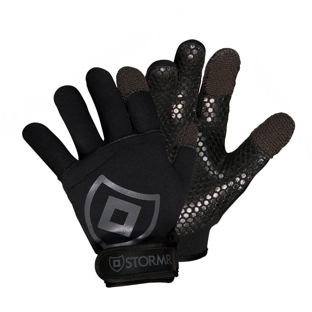 STORMR Torque Neoprene Glove close-up of waterproof seams for dry fingers in icy conditions