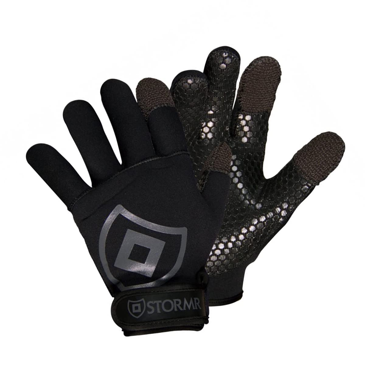 STORMR Torque Neoprene Glove close-up of waterproof seams for dry fingers in icy conditions