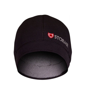 STORMR Typhoon neoprene watch cap waterproof keeps you dry in rain.