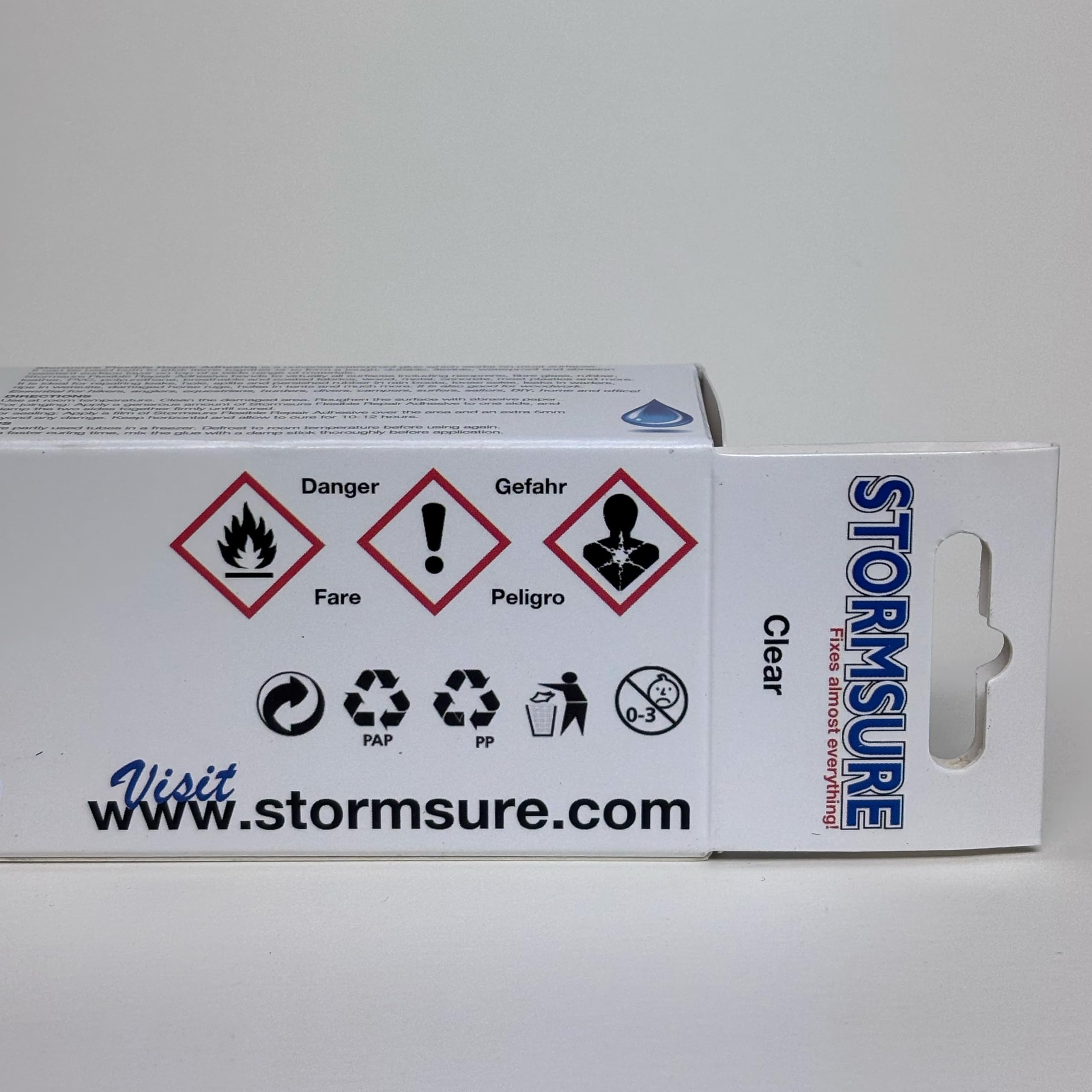 Stormsure fabric repair adhesive application demonstrates versatile material compatibility