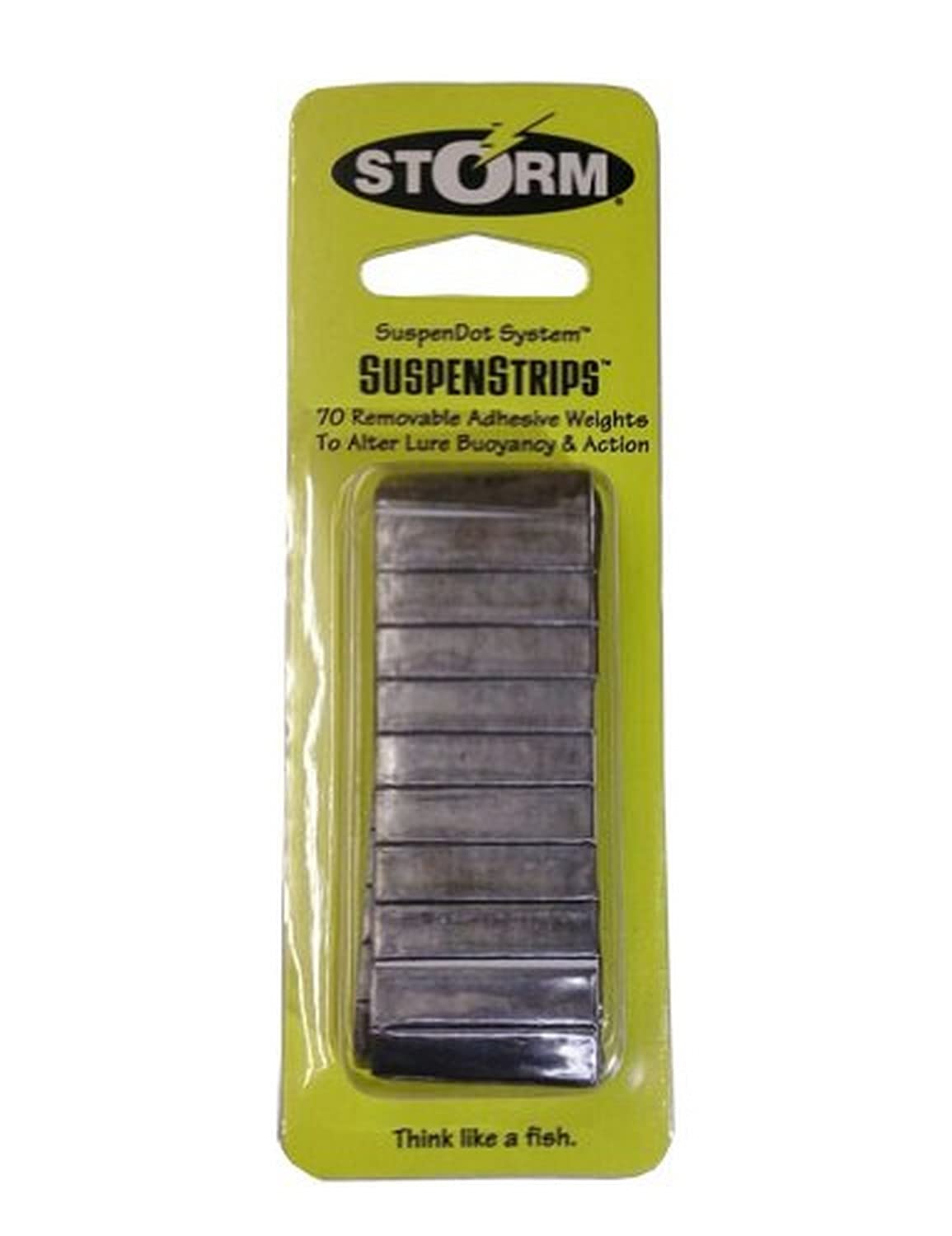 StormSuspenStrips 70 Strips - weighted adhesive lure strips for suspending lures
