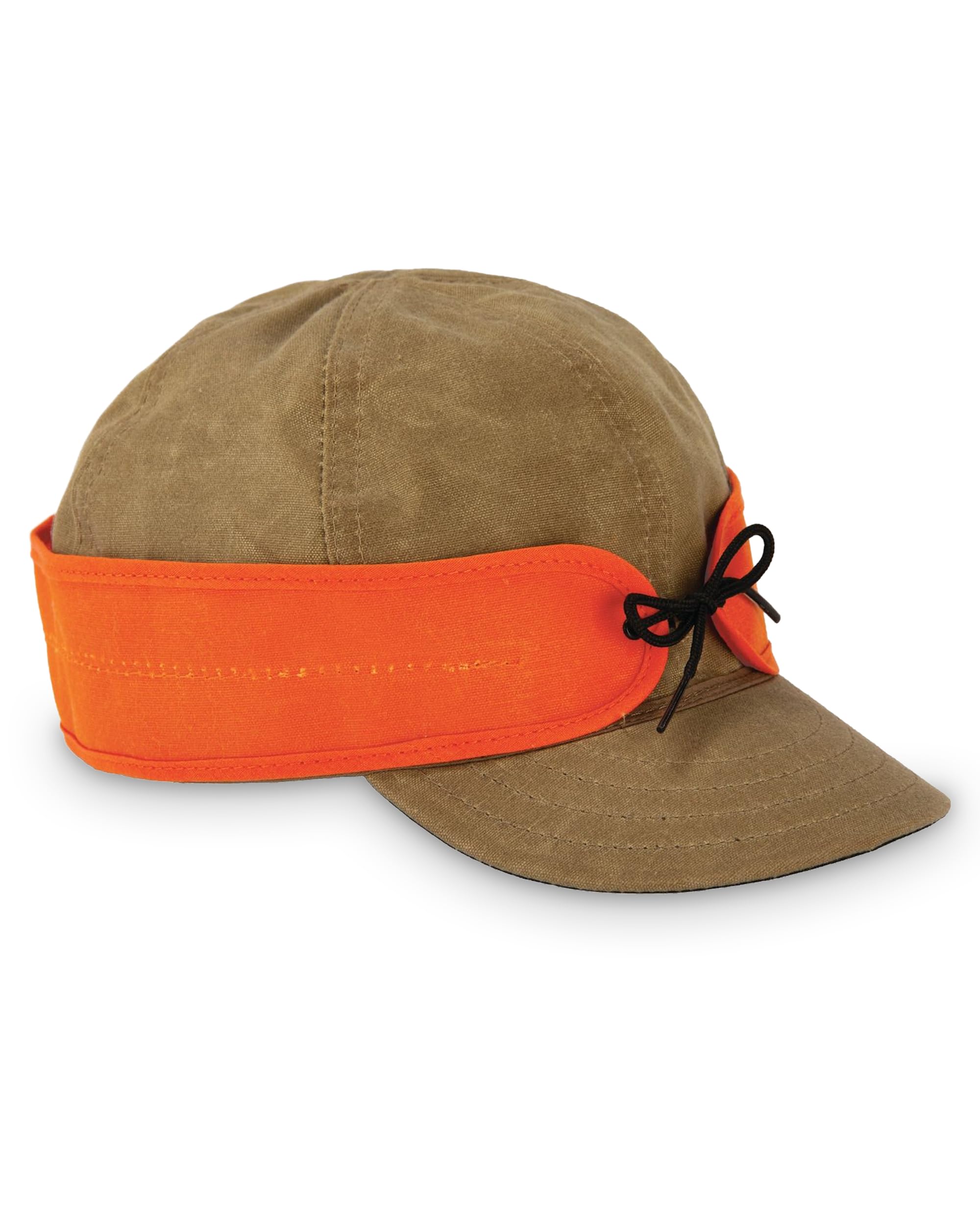 Stormy Kromer insulated waxed cotton cap front view showing rugged warmth for outdoors