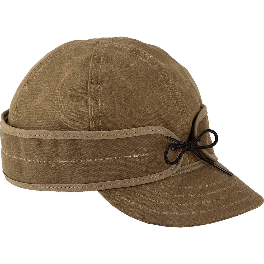 Stormy Kromer Insulated Waxed Cotton Cap Sand size 6 7/8 front view