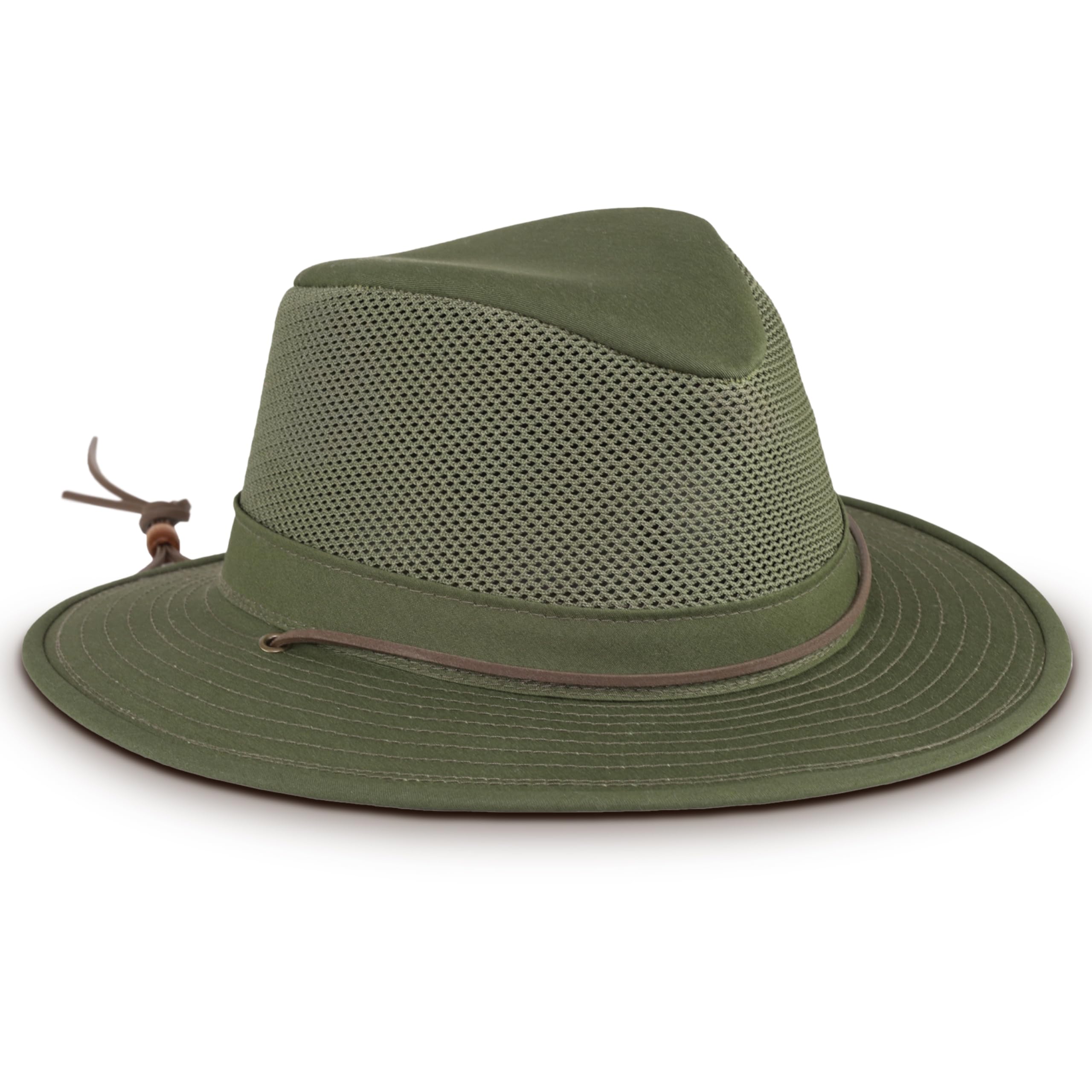 Front view of Stormy Kromer Mesh Hiker Hat in Fern, Large