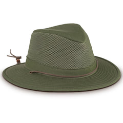 Front view of Stormy Kromer Mesh Hiker Hat in Fern, Large