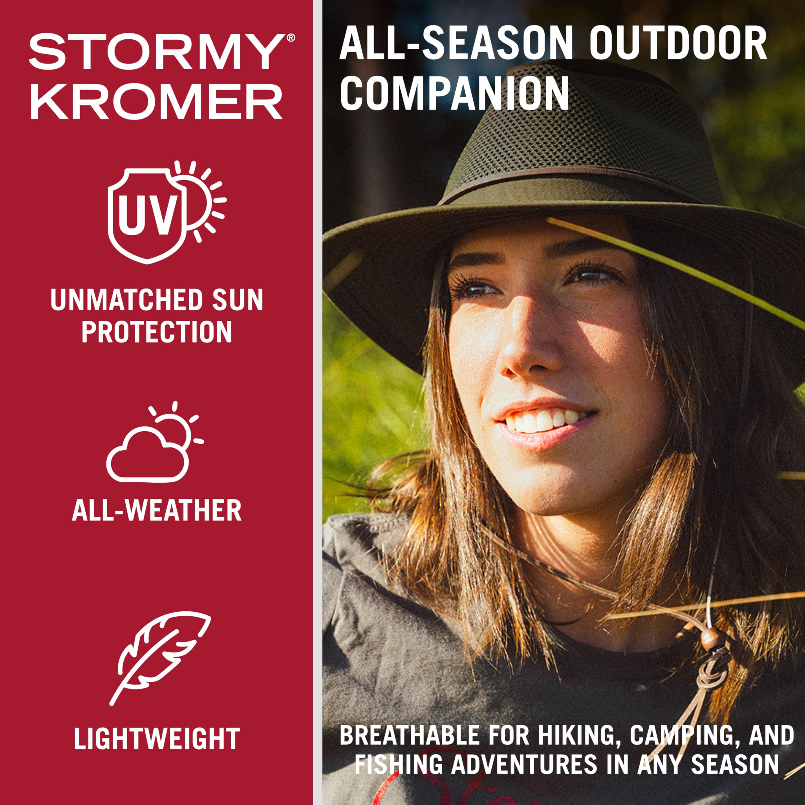 Side view of Stormy Kromer Mesh Hiker Hat Fern Large