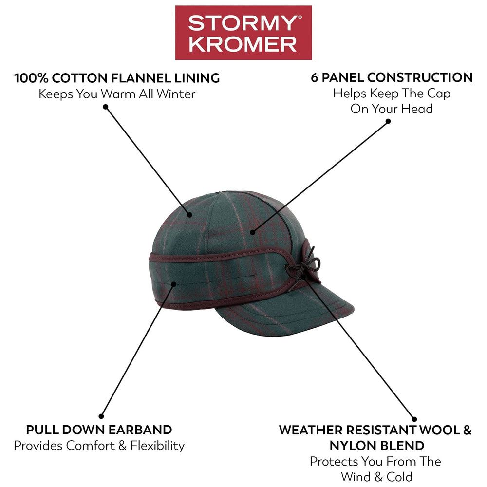 Stormy Kromer The Millie Kromer Cap Arbor material close-up showing twill texture
