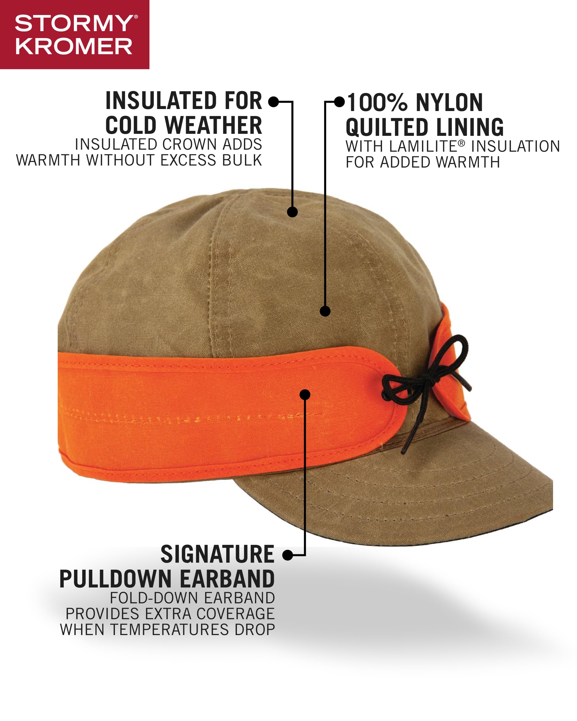 Stormy Kromer waxed cotton close-up showing water resistance