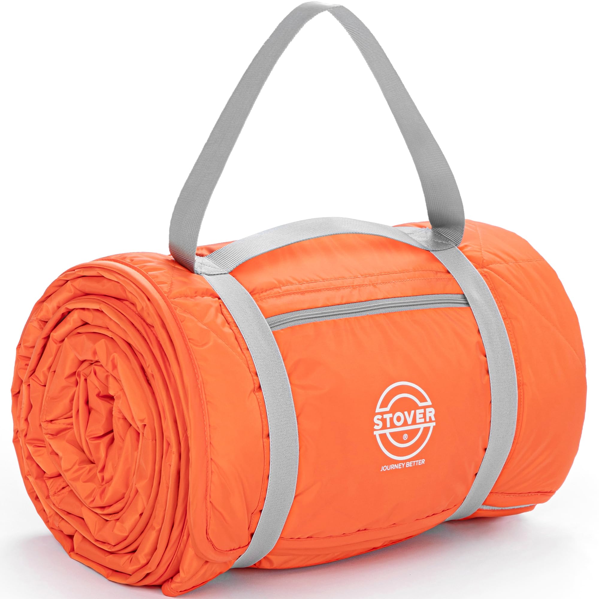 STOVER blanket worn as shoulder wrap for cold outings