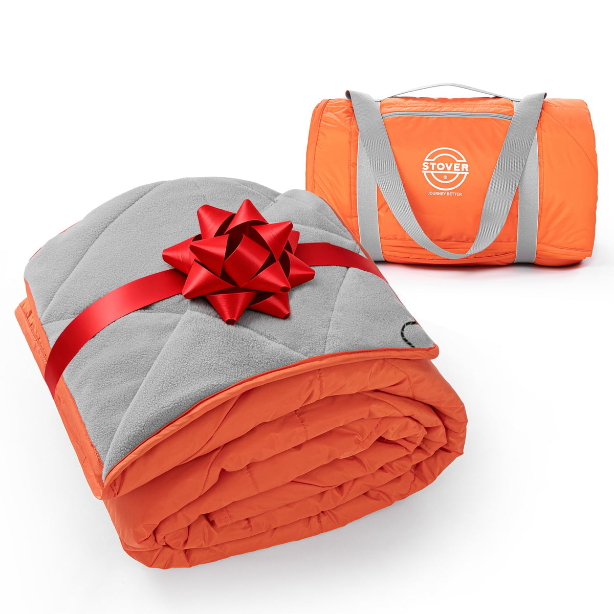 STOVER large blanket spread on grass offers dry, comfortable outdoor seating
